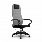 Кресло Метта SU-BP-10 светло-серое/черное Pl