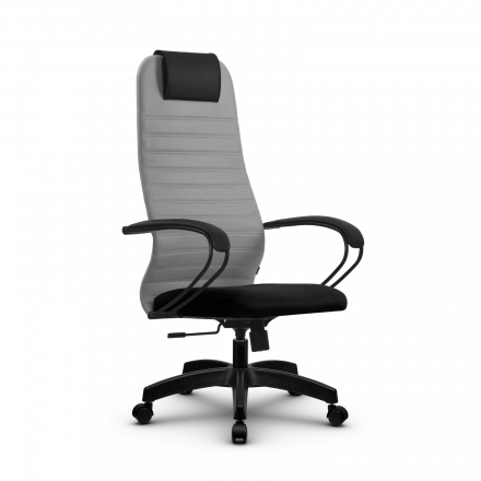 Кресло Метта SU-BP-10 светло-серое/черное Pl Кресло Метта SU-BP-10 светло-серое/черное Pl