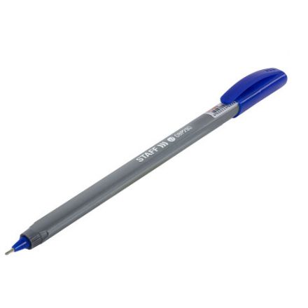 Ручка шариковая масляная STAFF "EVERYDAY" OBP-290, СИНЯЯ, трехгранная, узел 0,7 мм, линия письма 0,35 мм, 142996