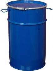 Бочка стальная 55л с крышкой на обруч (коническая)