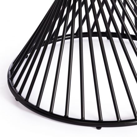 Стол Бертоя/Bertoia (мод.GT21) металл/стекло 8мм, черный, 110х110х75см
