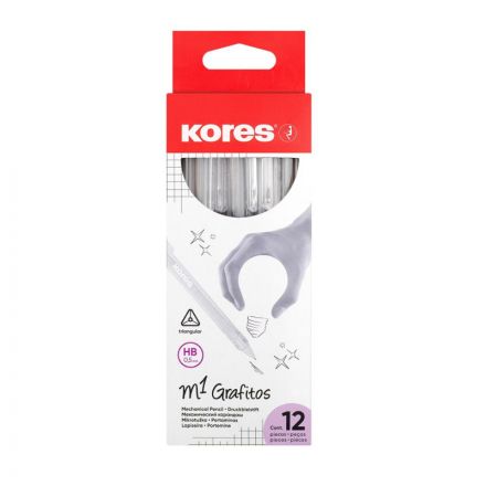 Карандаш механический KORES 0,5мм,трехгранный,в асс 99153 Карандаш механический KORES 0,5мм,трехгранный,в асс 99153