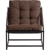 Кресло UT_Charli/Чарли без под. ткань рогожка, коричневый 3М7-147