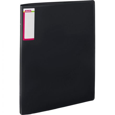 Папка на 4-х кольцах Attache А3 32 мм черная до 250 листов (пластик 0.7 мм)