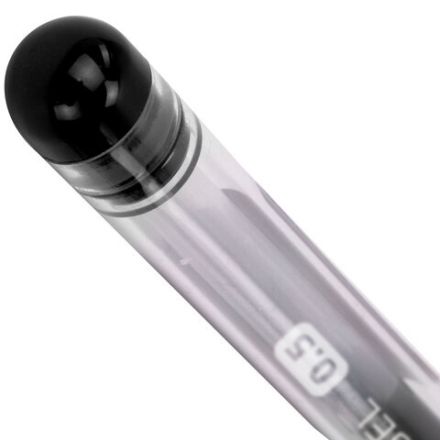 Ручка гелевая с грипом BRAUBERG "Geller", ЧЕРНАЯ, игольчатый узел 0,5 мм, линия письма 0,35 мм, 141180