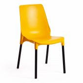 Стул Tetchair GENIUS (mod 75), металл/пластик, 46x56x84cм, желтый/черные ножки Стул Tetchair GENIUS (mod 75), металл/пластик, 46x56x84cм, желтый/черные ножки