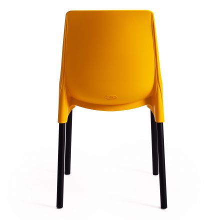 Стул Tetchair GENIUS (mod 75), металл/пластик, 46x56x84cм, желтый/черные ножки