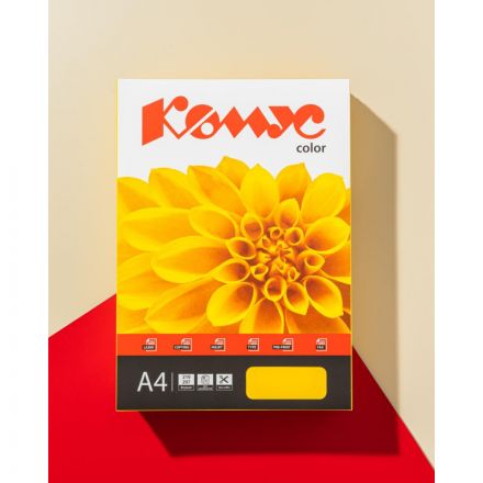 Бумага цветная Комус Color (лимон интенсив), 80г, А4, 500 л. Бумага цветная Комус Color (лимон интенсив), 80г, А4, 500 л.