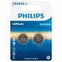 Батарейки литиевые PHILIPS Lithium CR2016, таблетки, дисковые, кнопочные, КОМПЛЕКТ 2 шт., в блистере, Б0064674 Батарейки литиевые PHILIPS Lithium CR2016, таблетки, дисковые, кнопочные, КОМПЛЕКТ 2 шт., в блистере, Б0064674