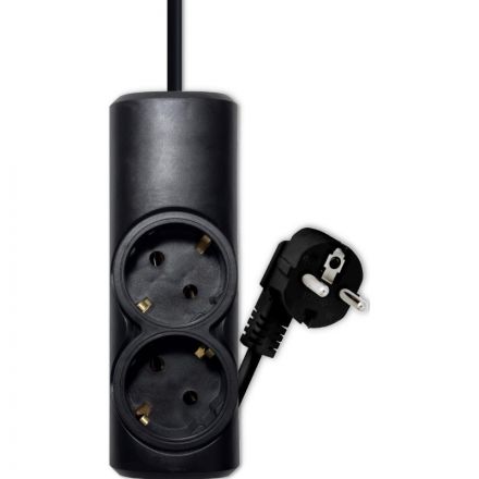 Удлинитель PROGIX PG215 2р/5м/2,2кВт/10А заземление, черный, ПВС 3х0.75