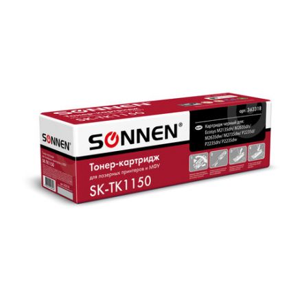 Тонер-картридж SONNEN (SK-TK1150) для KYOCERA ECOSYS M2135DN/M2635DN/M2735DW; P2235, ресурс 3000 страниц, 363318 Тонер-картридж SONNEN (SK-TK1150) для KYOCERA ECOSYS M2135DN/M2635DN/M2735DW; P2235, ресурс 3000 страниц, 363318