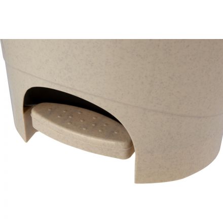 Ведро мусорное с педалью 19л пластиковое, бежевый мрамор