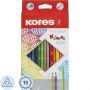 Карандаши цветные 15 цв. 3-гран Kores Kolores Style, 93310 Карандаши цветные 15 цв. 3-гран Kores Kolores Style, 93310