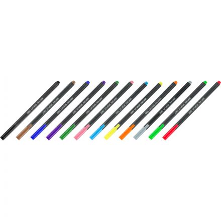 Набор линеров Deli 12 цветов 0,45 мм, в пластиковой упаковке