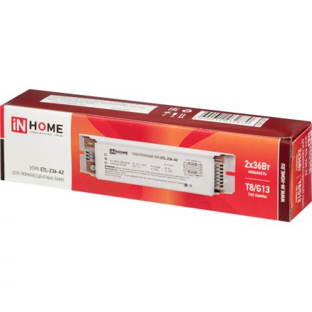 ЭПРА для люминесцентных ламп ETL-236-А2 2х36Вт Т8/G13 IN HOME