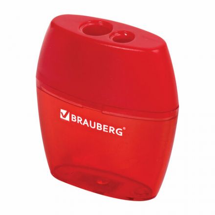Точилка BRAUBERG "Diamond Dual", 2 отверстия для чернографитных карандашей (в том числе утолщенных), с контейнером, ассорти, 226941 Точилка BRAUBERG "Diamond Dual", 2 отверстия для чернографитных карандашей (в том числе утолщенных), с контейнером, ассорти, 226941