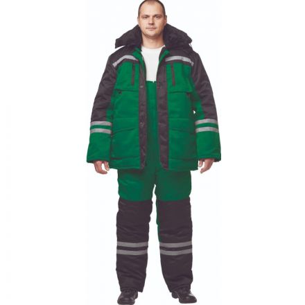 Костюм рабочий зимний муж з03-КПК зел/черн (р.52-54) 182-188 Костюм рабочий зимний муж з03-КПК зел/черн (р.52-54) 182-188