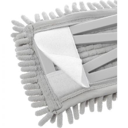 Насадка МОП плоская Home Queen микрофибра 40x10 см голубая