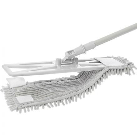 Насадка МОП плоская Home Queen микрофибра 40x10 см голубая