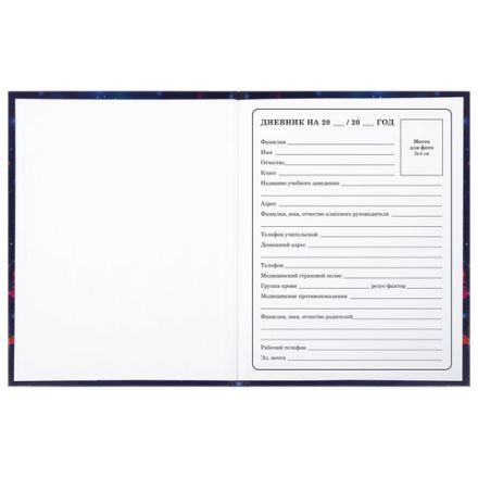 Дневник 1-4 класс 48 л., твердый, BRAUBERG, глянцевая ламинация, с подсказом, "Бабочки", 106829