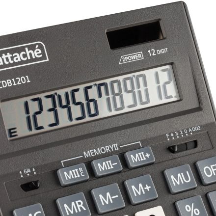 Калькулятор настольный Attache CDB1201-BK 12-разрядный черный 205x155x35 мм