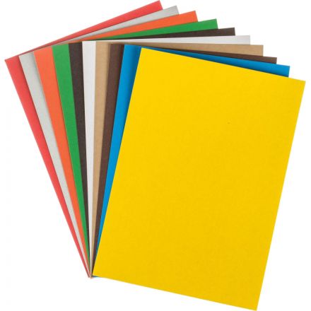 Картон цветной №1School 80л.10цв.А4 немелов(золото+сереб) Отличник