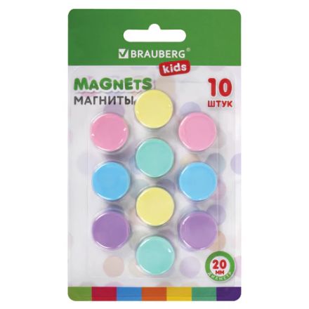 Магниты 20 мм, НАБОР 10 шт., "MACAROONS", BRAUBERG KIDS, блистер, 272520 Магниты 20 мм, НАБОР 10 шт., "MACAROONS", BRAUBERG KIDS, блистер, 272520