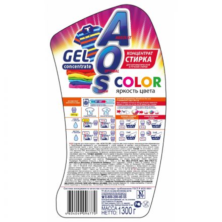 Гель для стирки AOS Color 1,3кг Гель для стирки AOS Color 1,3кг