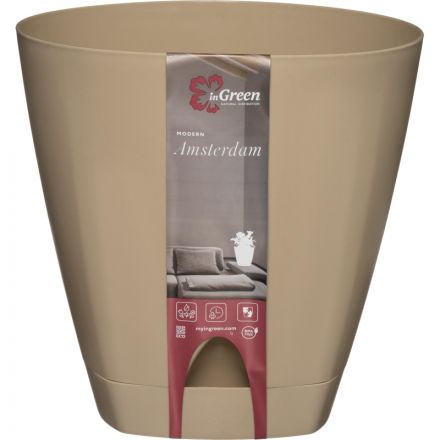 Горшок для цветов AMSTERDAM D 250 8 л Молочный Шоколад ING6202МШОК Горшок для цветов AMSTERDAM D 250 8 л Молочный Шоколад ING6202МШОК