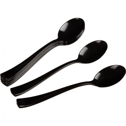 Ложка одноразовая столовая 175мм, черная , ПС 50 шт/уп Ложка одноразовая столовая 175мм, черная , ПС 50 шт/уп