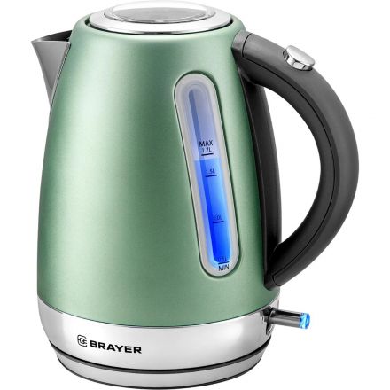 Чайник BRAYER 6111BR. 2200Вт.1,7 л,электрич,сталь окраш, автоотключ