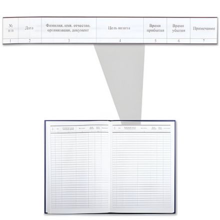 Журнал регистрации посетителей, 96 л., бумвинил, блок офсет, фольга, А4 200х290 мм, BRAUBERG, 130151