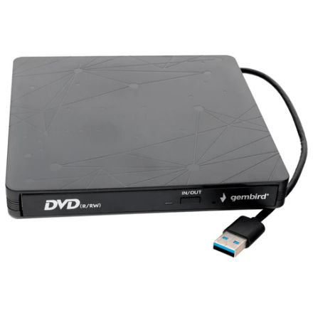 Внешний оптический привод CD/DVD GEMBIRD USB 3.0, пластик, черный, DVD-USB-03 Внешний оптический привод CD/DVD GEMBIRD USB 3.0, пластик, черный, DVD-USB-03