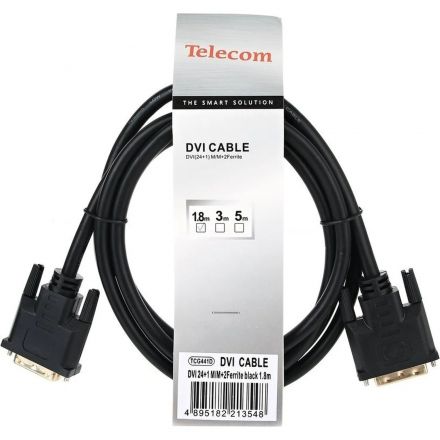 Кабель DVI-D--DVI-D Dual link 25M/25M, 1.8м Telecom <TCG441D-1.8M Кабель DVI-D--DVI-D Dual link 25M/25M, 1.8м Telecom <TCG441D-1.8M