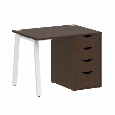 Home Office Стол письменный VR.SP-3-98.4.A Венге/Белый металл 980*720*750