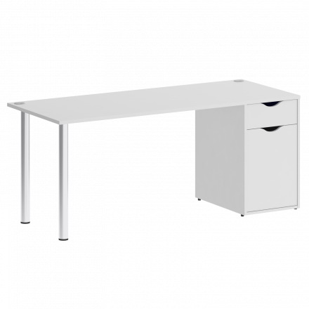Home Office Стол письменный VR.SP-3-178.1 Белый/Хром опоры 1780*720*750 Home Office Стол письменный VR.SP-3-178.1 Белый/Хром опоры 1780*720*750