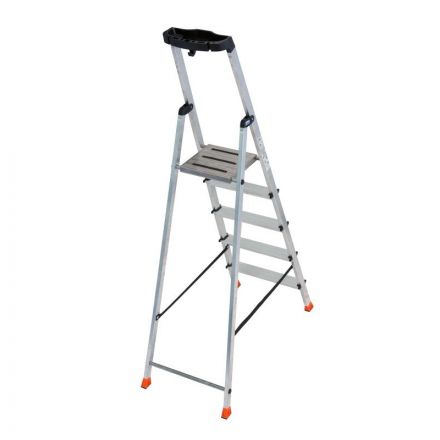 Стремянка складная Krause SAFETY 5 ступеней с полочкой 128959 Стремянка складная Krause SAFETY 5 ступеней с полочкой 128959