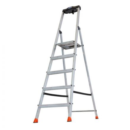 Стремянка складная Krause SAFETY 5 ступеней с полочкой 128959 Стремянка складная Krause SAFETY 5 ступеней с полочкой 128959