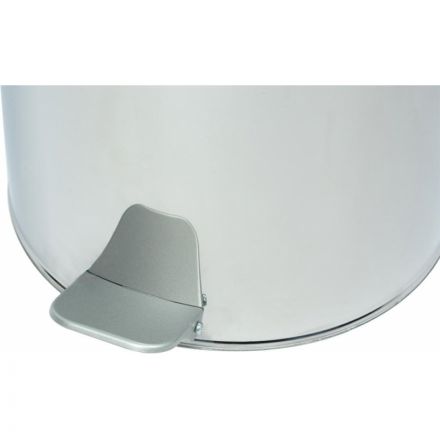 Урна с педалью стальная, хром, 300х583мм, объем 40л