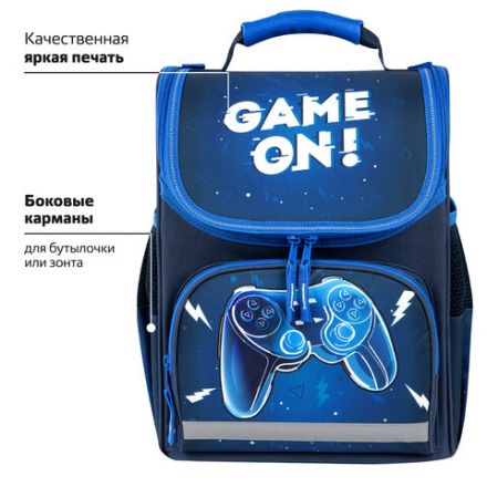 Ранец ПИФАГОР BASIC, 1 отделение, 3 кармана, эргономичная спинка, "Game on", 35х28х18 см, 271376 Ранец ПИФАГОР BASIC, 1 отделение, 3 кармана, эргономичная спинка, "Game on", 35х28х18 см, 271376