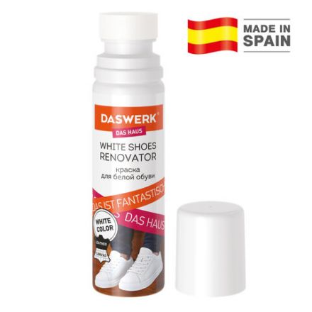 Краска для белой обуви (кожа, текстиль) 75 мл, губка, DASWERK (ДАСВЕРК), 607623 Краска для белой обуви (кожа, текстиль) 75 мл, губка, DASWERK (ДАСВЕРК), 607623