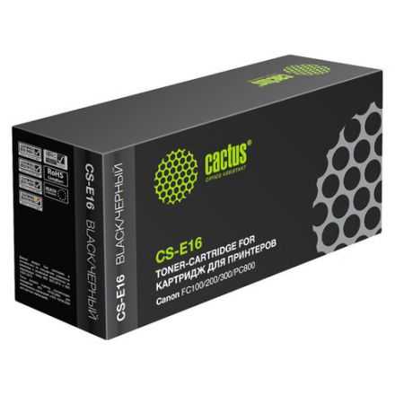 Картридж лазерный CACTUS (CS-E16) для CANON FC-108/128/PC750/880, ресурс 2000 стр. Картридж лазерный CACTUS (CS-E16) для CANON FC-108/128/PC750/880, ресурс 2000 стр.
