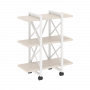 Loft Стеллаж на колесных опорах-3 полки VR.L-MST.K-3.4V Денвер светлый/Белый металл 800*400*968