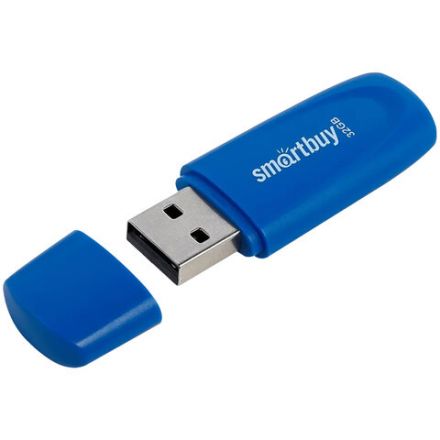 Флеш-диск 32 GB SMARTBUY Scout USB 2.0, синий, SB032GB2SCB Флеш-диск 32 GB SMARTBUY Scout USB 2.0, синий, SB032GB2SCB