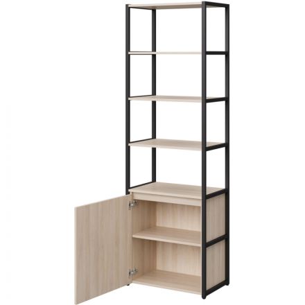 Стеллаж для документов K-Loft  241H026 670х400х2105 дуб сканд/черный