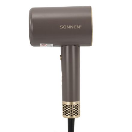 Фен для волос SONNEN HD-2285, 2200 Вт, турмалиновая ионизация, 3 режима, холодный обдув, 454697