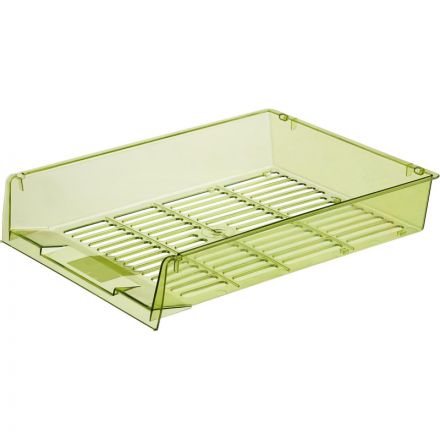 Лоток для бумаг Attache Bright Colours решетчатый прозрачный зеленый