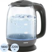 Чайник Centek CT-0034, 1.8л, 2200Вт, LED подсветка, кнопка,серый,стекло Чайник Centek CT-0034, 1.8л, 2200Вт, LED подсветка, кнопка,серый,стекло