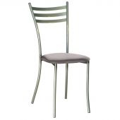 Стул для столовых UD_Флоренция СМ7/1-02 карк.серебр.метал.к/з-св.серый К-03 Стул для столовых UD_Флоренция СМ7/1-02 карк.серебр.метал.к/з-св.серый К-03
