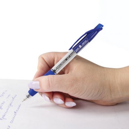 Ручка шариковая масляная автоматическая с грипом BRAUBERG "Jet", СИНЯЯ, узел 0,7 мм, линия письма 0,35 мм, 142132 Ручка шариковая масляная автоматическая с грипом BRAUBERG "Jet", СИНЯЯ, узел 0,7 мм, линия письма 0,35 мм, 142132